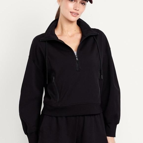 Old Navy Tops - Old Navy Active quarter-zip Sweatshirt Medium Black Excellent